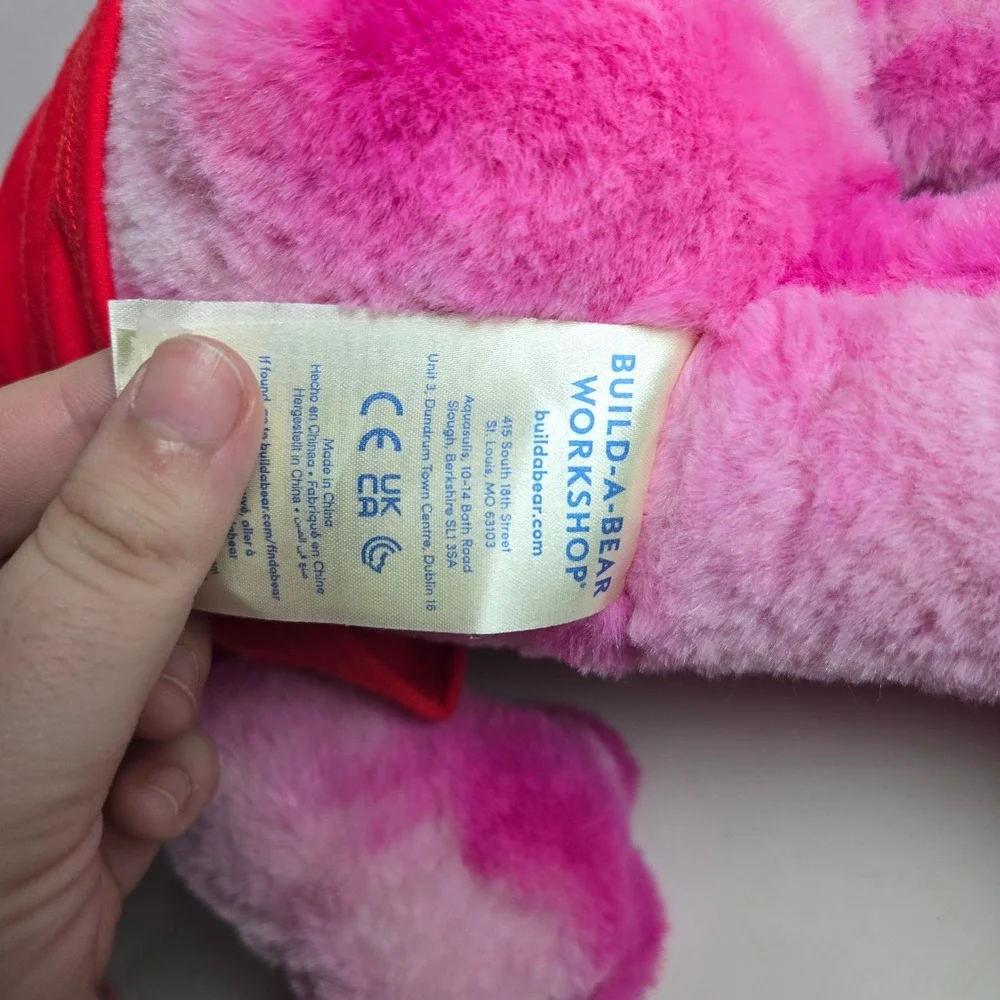 Build A Bear Pink Toadally Tie Dye Frog Plush 2022 Stuffed Animal With Shirt